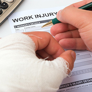 filling up a work injury claim form